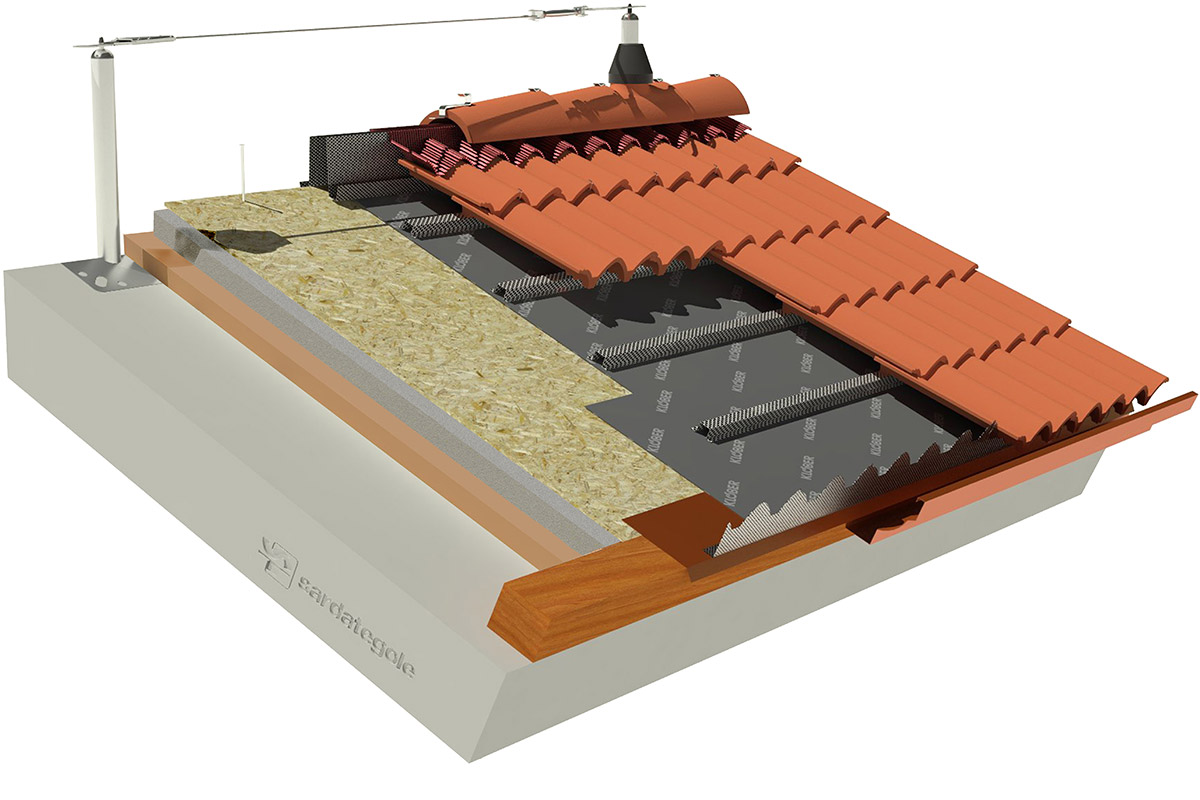 Sistema tetto con solaio in calcestruzzo - Sardategole Scirocco
