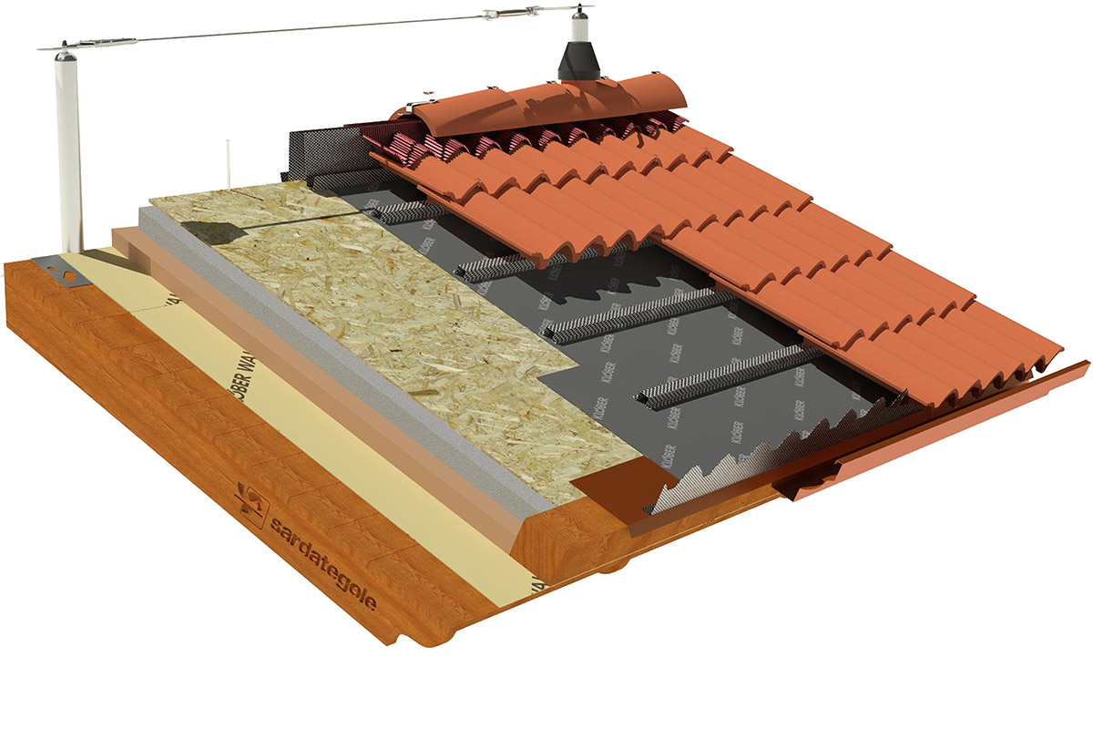 Sistema tetto con solaio in legno - Sardategole Grecale