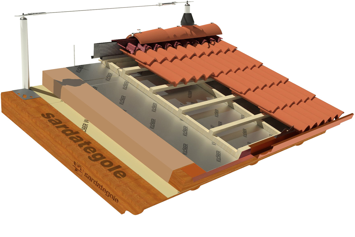 Sistema tetto con solaio in legno - Sardategole Ponente